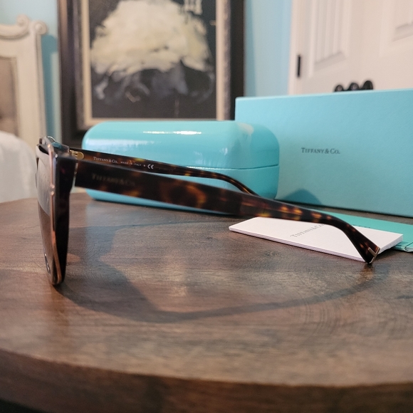Tiffany & Company Sunglasses TF4148 Cat Eye Havanah Rubedo MA412 - Picture 13 of 15